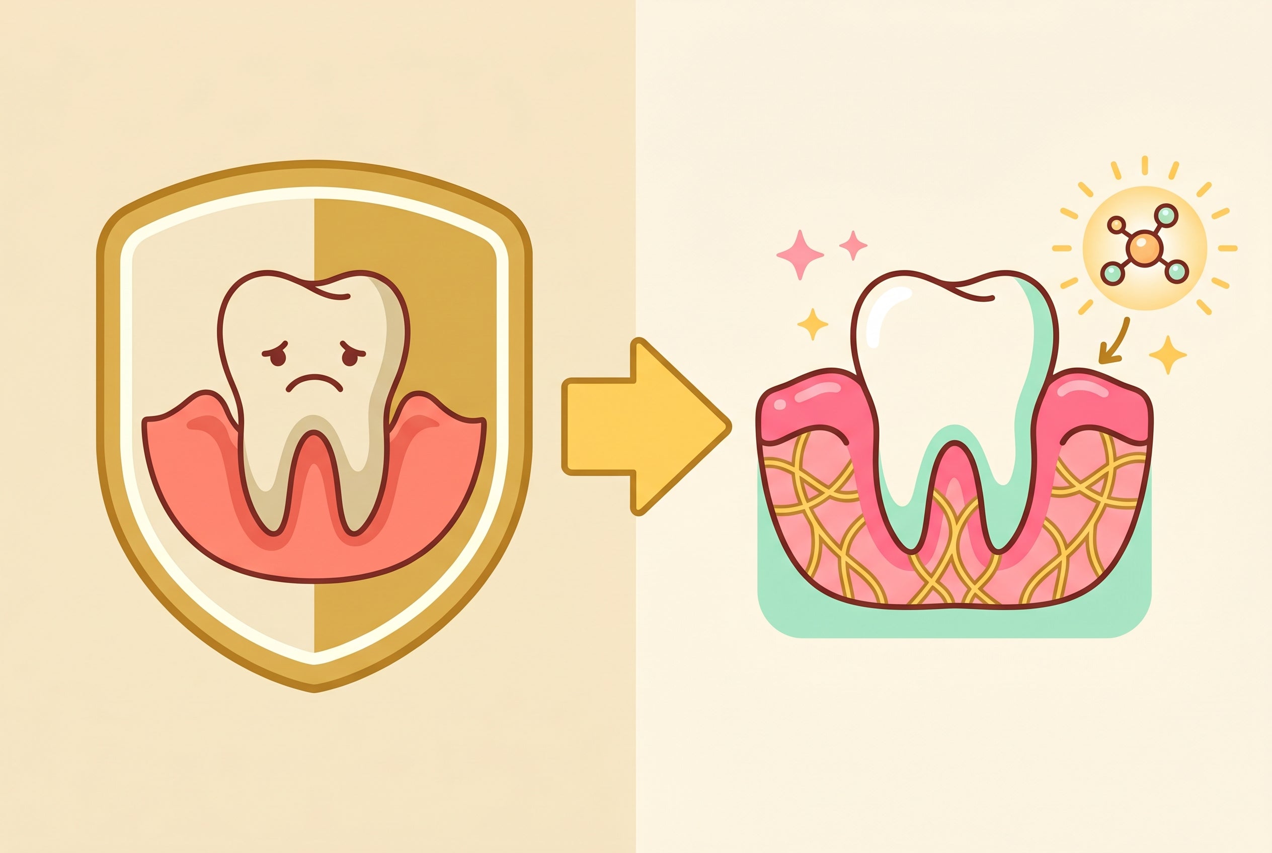 How collagen seals the gum line