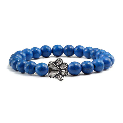 Finley - pearl bracelet with paw trailer | Silver