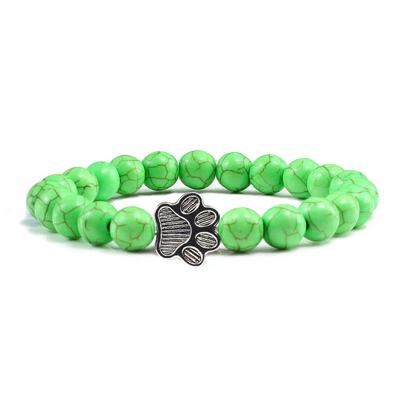 Finley - pearl bracelet with paw trailer | Silver
