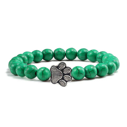 Finley - pearl bracelet with paw trailer | Silver