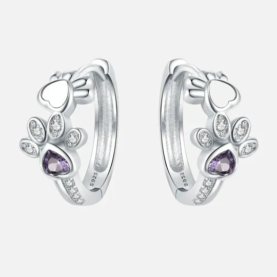 Gracie - Patte Huggie earrings made of silver