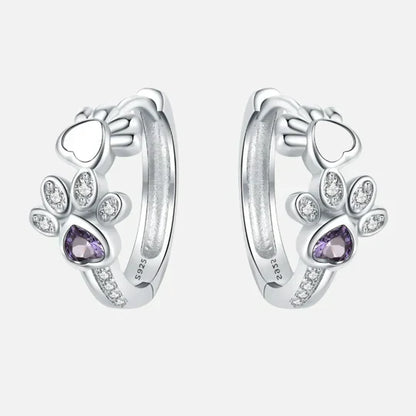 Gracie - Patte Huggie earrings made of silver