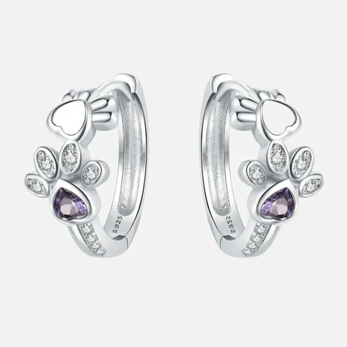 Gracie - Patte Huggie earrings made of silver