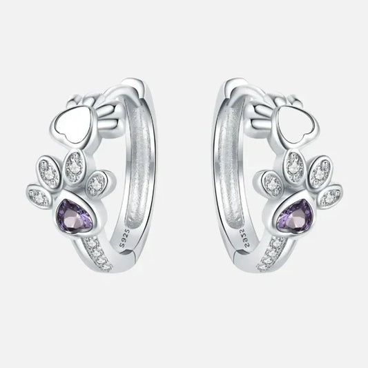 Gracie - Patte Huggie earrings made of silver