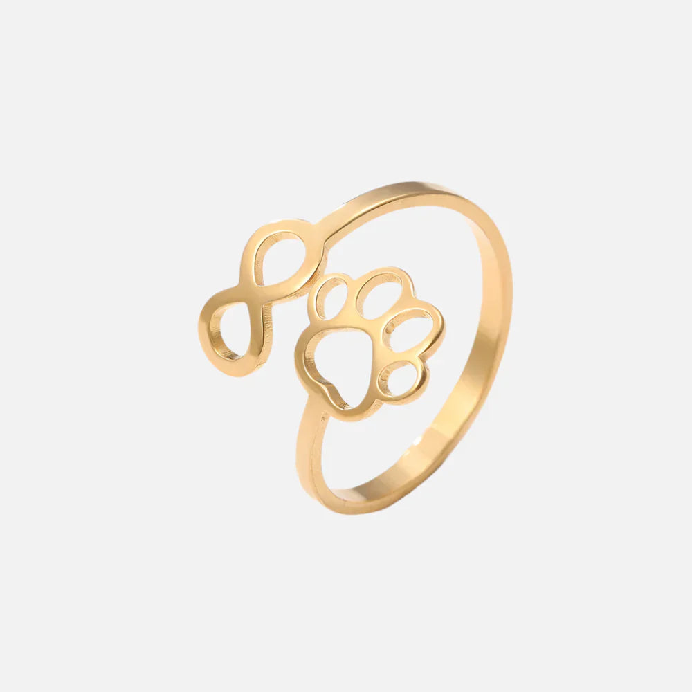 Chloe  - Adjustable infinity paws made of silver and gold
