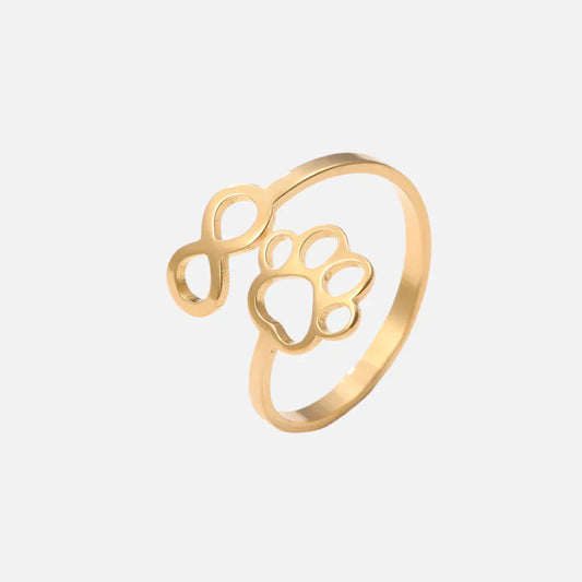 Chloe  - Adjustable infinity paws made of silver and gold
