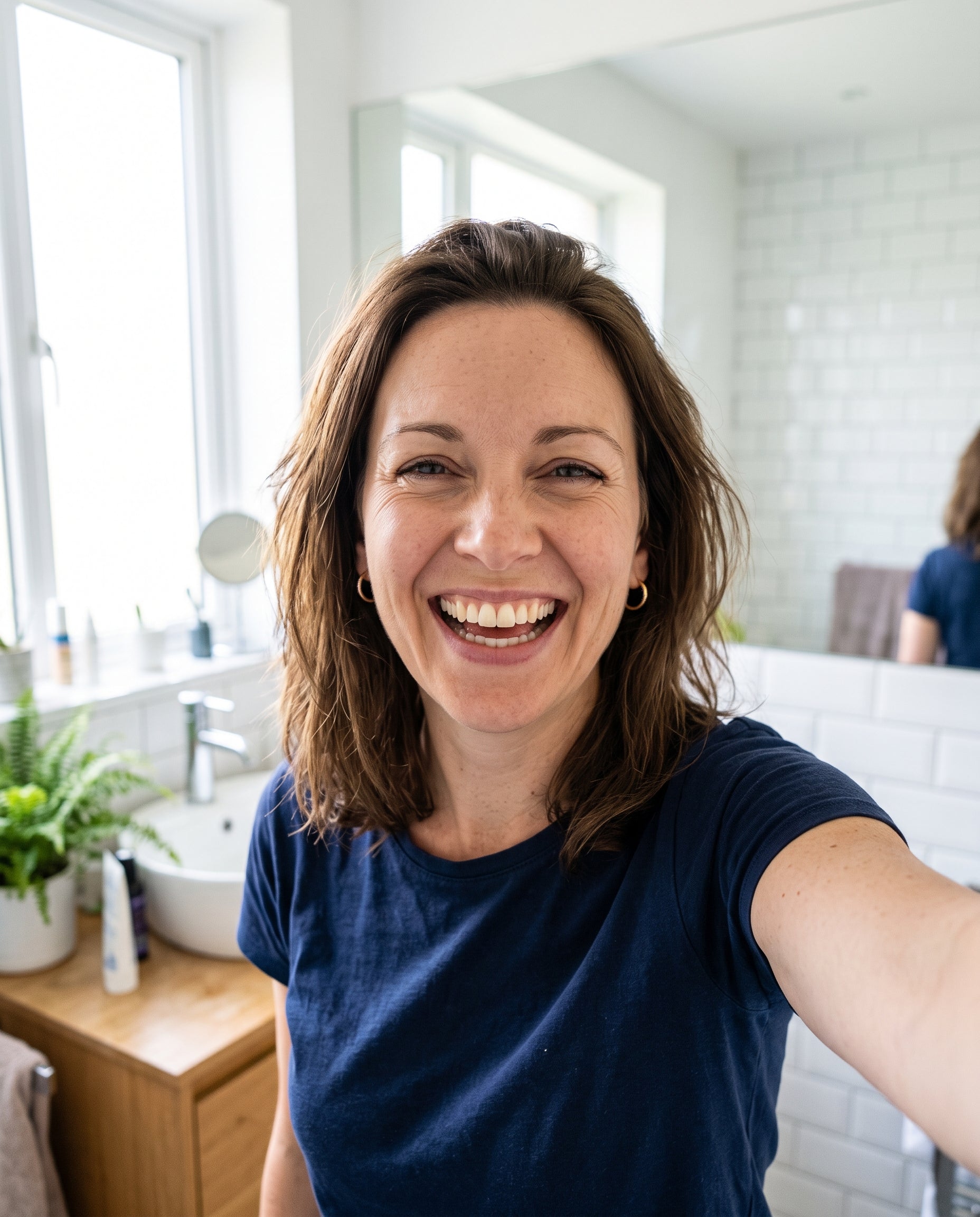 Happy customer smiling